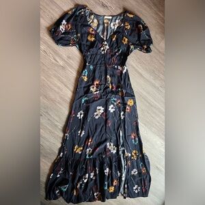 Lovestitch Black Floral Maxi Dress